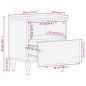 Preview: Nachttische 2 Stk. 40x33x46 cm Massivholz Mango