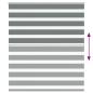 Preview: Zebrarollo Dunkelgrau 120x150 cm Stoffbreite 115,9 cm Polyester