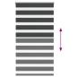 Preview: Zebrarollo Schwarz 75x100 cm Stoffbreite 70,9 cm Polyester