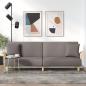 Preview: ARDEBO.de - Schlafsofa mit Armlehnen Taupe Stoff