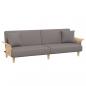 Preview: Schlafsofa mit Armlehnen Taupe Stoff