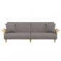 Preview: Schlafsofa mit Armlehnen Taupe Stoff