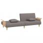 Preview: Schlafsofa mit Armlehnen Taupe Stoff