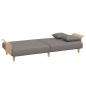 Preview: Schlafsofa mit Armlehnen Taupe Stoff
