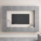 Preview: ARDEBO.de - 8-tlg. TV-Schrank-Set Betongrau Holzwerkstoff