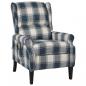 Preview: ARDEBO.de - Massagesessel Verstellbar Blau Stoff