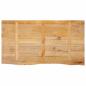 Preview: Tischplatte mit Baumkante 100x60x3,8 cm Massivholz Mango