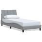 Preview: Bettgestell ohne Matratze Hellgrau 90x190 cm Stoff