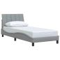 Preview: Bettgestell ohne Matratze Hellgrau 90x190 cm Stoff