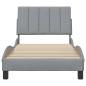 Preview: Bettgestell ohne Matratze Hellgrau 90x190 cm Stoff