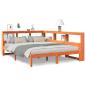 Preview: Massivholzbett mit Regal ohne Matratze Wachsbraun 160x200 cm