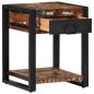 Preview: Beistelltisch Mehrfarbig 40x40x50 cm Altholz Massiv