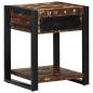 Preview: Beistelltisch Mehrfarbig 40x40x50 cm Altholz Massiv