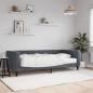 Preview: ARDEBO.de - Tagesbett mit Matratze Dunkelgrau 90x200 cm Samt