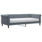 Preview: Tagesbett mit Matratze Dunkelgrau 90x200 cm Samt