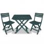 Preview: ARDEBO.de - 3-tlg. Bistro-Set Klappbar Kunststoff Grün