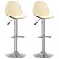 Preview: ARDEBO.de - Barhocker 2 Stk. Creme Stoff