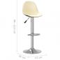 Preview: Barhocker 2 Stk. Creme Stoff