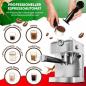 Preview: ProfiCook PC-ES-KA 1267 Espresso-Kaffeemaschine, 1100 W, 20 bar, 1,5 Wassertank, Edelstahl (501267)