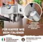 Preview: ProfiCook PC-ES-KA 1267 Espresso-Kaffeemaschine, 1100 W, 20 bar, 1,5 Wassertank, Edelstahl (501267)