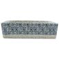 Preview: Aufsatzwaschbecken Grau Blau Rechteckig 46x35,5x13cm Keramik