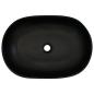 Preview: Aufsatzwaschbecken Schwarz Oval 59x40x14 cm Keramik