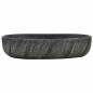 Preview: Aufsatzwaschbecken Schwarz Oval 59x40x14 cm Keramik