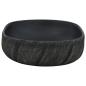 Preview: Aufsatzwaschbecken Schwarz Oval 59x40x14 cm Keramik