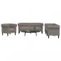 Preview: ARDEBO.de - 3-tlg. Sofagarnitur Taupe Stoff