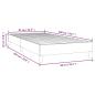 Preview: Bettgestell Creme 90x200 cm Kunstleder