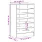 Preview: Schuhschrank Altholz-Optik 60x35x92 cm Holzwerkstoff