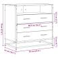 Preview: Schubladenschrank Grau Sonoma 70x41x70 cm Holzwerkstoff