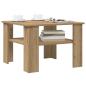 Preview: Couchtisch Artisan-Eiche 60x60x42 cm Holzwerkstoff