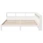 Preview: Massivholzbett mit Regal ohne Matratze Weiß 180x200 cm Kiefer