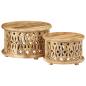 Preview: ARDEBO.de - 2-tlg. Couchtisch-Set Massivholz Mango