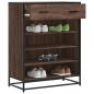 Preview: ARDEBO.de - Schuhschrank Eichen-Optik 75x38x97,5 cm Holzwerkstoff Metall