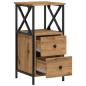 Preview: Nachttisch Artisan-Eiche 34x35,5x70 cm Holzwerkstoff