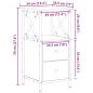 Preview: Nachttisch Artisan-Eiche 34x35,5x70 cm Holzwerkstoff