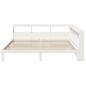 Preview: Massivholzbett mit Regal ohne Matratze Weiß 200x200 cm Kiefer