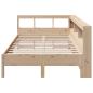 Preview: Massivholzbett mit Regal ohne Matratze 140x200 cm Kiefernholz