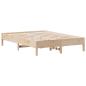 Preview: Massivholzbett mit Regal ohne Matratze 140x200 cm Kiefernholz