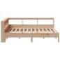 Preview: Massivholzbett mit Regal ohne Matratze 140x200 cm Kiefernholz