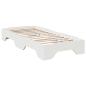 Preview: Massivholzbett ohne Matratze Stapelbar Weiß 90x200 cm