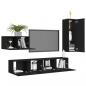 Preview: 4-tlg. TV-Schrank-Set Schwarz Holzwerkstoff