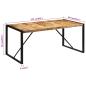 Preview: Esstisch 175x90x76 cm Raues Massivholz Mango