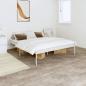 Preview: ARDEBO.de - Bettgestell Metall Weiß 140x190 cm