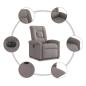 Preview: Relaxsessel Elektrisch Taupe Stoff