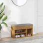 Preview: ARDEBO.de - Schuhbank Artisan-Eiche 82x32x45,5 cm Holzwerkstoff