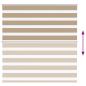 Preview: Zebrarollo Sandbraun 140x150 cm Stoffbreite 135,9 cm Polyester