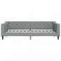 Preview: Tagesbett mit Matratze Hellgrau 90x200 cm Stoff